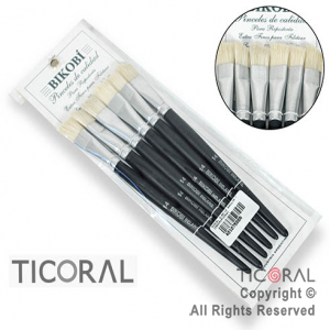 PINCEL S/85/14 ANGULAR C/NEGRO x 6